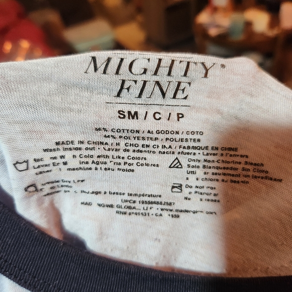 Mighty Fine Light Blue Skeleton Graphic Tee - Picture 3 of 3